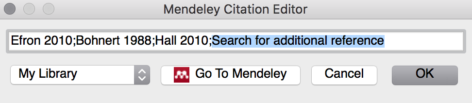 Mendeley Citiation Editor