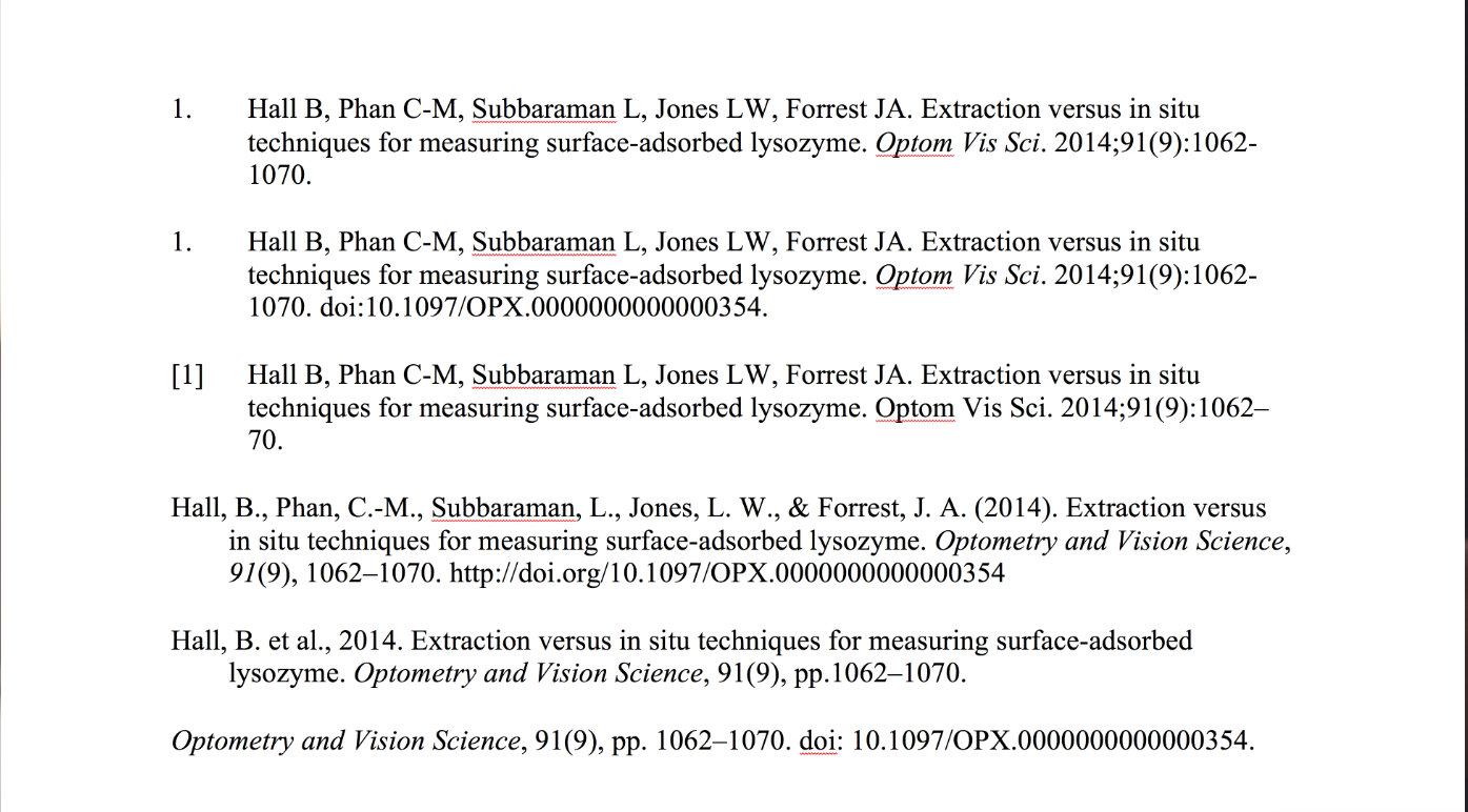 Endnote citation sales