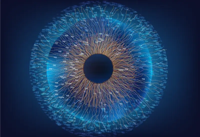 A graph made to look like an eye